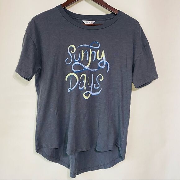 Wildfox "Sunny Days" Graphic Tee Women's Medium Gray Short Sleeve‎ - Picture 1 of 8